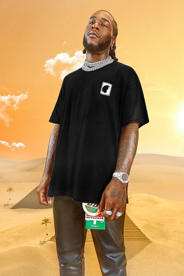Burna Boy Oversized Stamp Print T-Shirt - Image 2